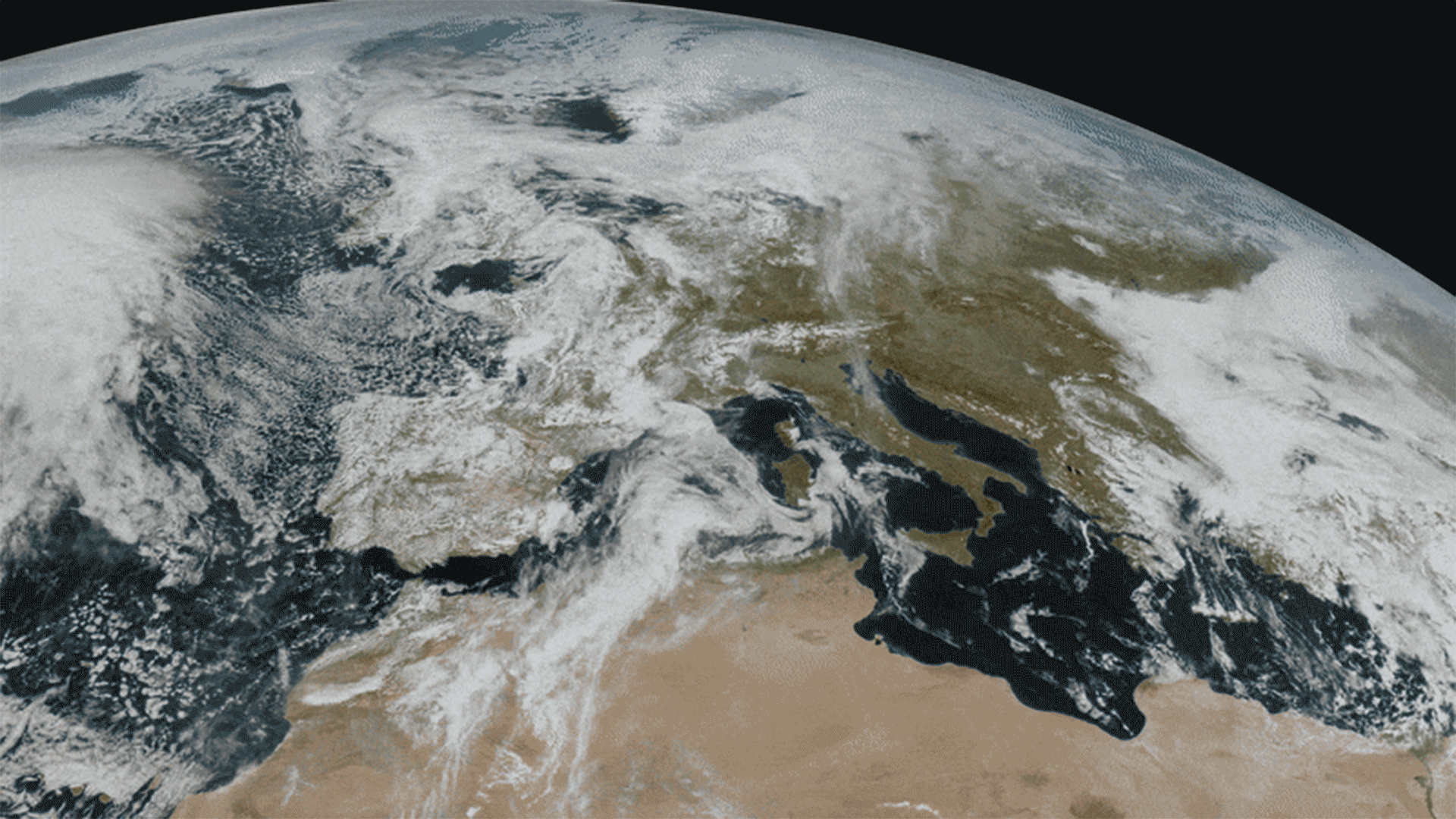 Eine Satellitenaufnahme der Erde